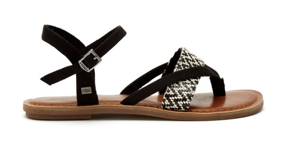 TOMS Sandale Lexie Black White Woven