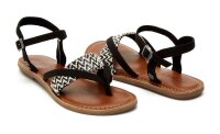 TOMS Sandale Lexie Black White Woven