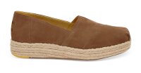 TOMS Espadrille Platform Alpargatas Toffee Suede