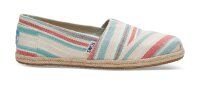 TOMS Espadrille Alpargata Pale Pink Woven Stripe Rope Sole