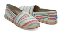 TOMS Espadrille Alpargata Pale Pink Woven Stripe Rope Sole