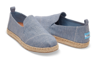 TOMS Espadrille Deconstructed Blue Slub Chambray