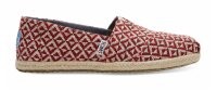 TOMS Espadrille Alpargata Red Diamond Geo Woven Rope Sole