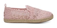 TOMS Espadrille Deconstructed Rope Blossom Lace Leaves