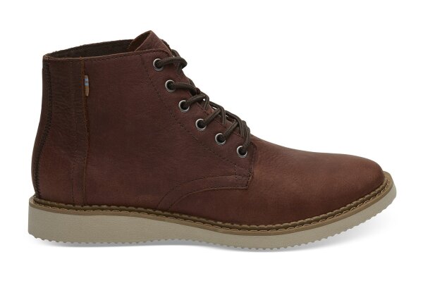 TOMS Mens Porter Water Resistant Dark Brown Leather