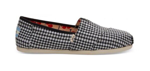 TOMS Espadrille Alpargata Black Gingham Stripe