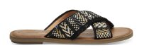 TOMS Sandale Viv Black Geometric Woven