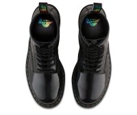 Dr. Martens 1460 Rainbow Patent 8 Eye Boot Black